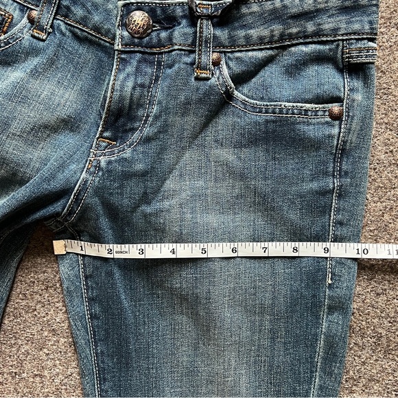 NWT Y2K ReRock for EXPRESS Boot Cut Low Rise Jeans Embroidered Size 4 (31x32.5) - Picture 16 of 16